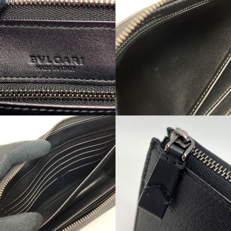  BVLGARI ブルガリ セルペンティ スカリエマン セカンドバッグ ブラック レザー クラッチバッグ