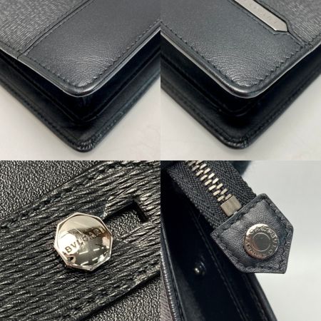  BVLGARI ブルガリ セルペンティ スカリエマン セカンドバッグ ブラック レザー クラッチバッグ