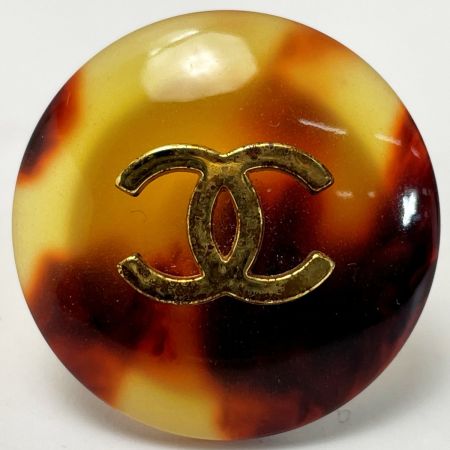  CHANEL シャネル ココマーク サークル メッキ べっ甲柄 刻印97Ｐ アクセサリー イヤリング 箱有