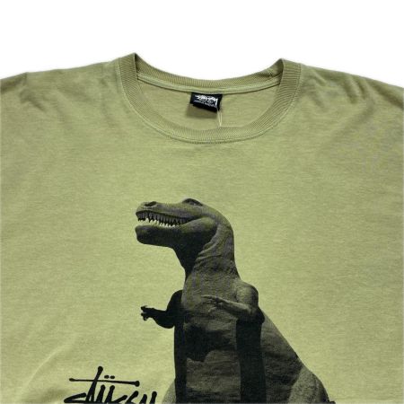  stussy ステューシー Tシャツ ディノプリント SIZE XL メンズ ベージュ系