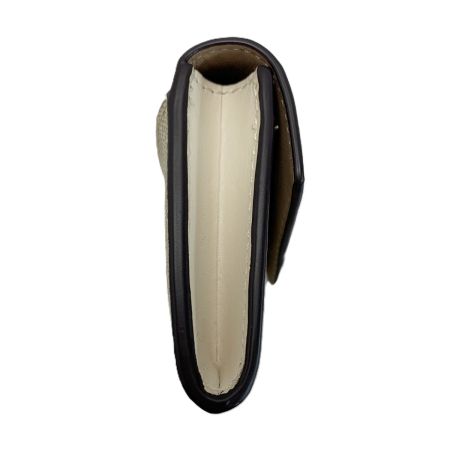  COACH コーチ カードケース C2454 ベージュ×ホワイト レディース ゴールド金具