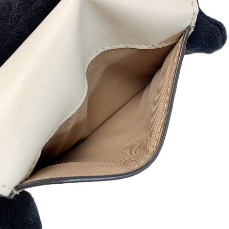  COACH コーチ カードケース C2454 ベージュ×ホワイト レディース ゴールド金具