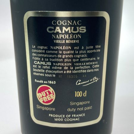  CAMUS カミュ ナポレオン ヴィエイユ リザーブ 1000ml 40度 コニャック ブランデー 古酒 箱有 NAPOLEON 未開栓