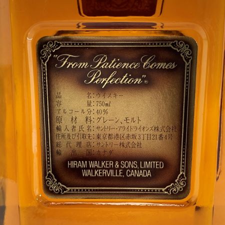  Canadian Club カナディアンクラブ クラシック 12年 750ml 40度 ウイスキー 古酒 箱有 Classic 未開栓