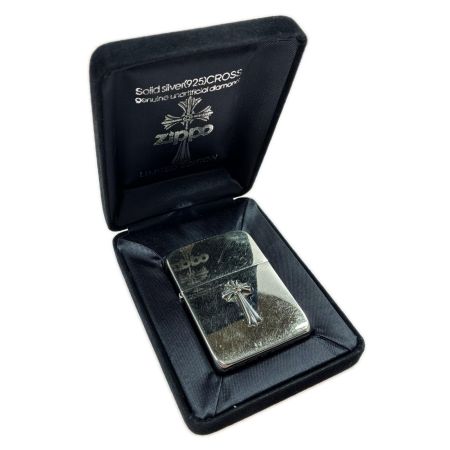  ZIPPO ジッポー オイルライター 2001年製 1941レプリカ 純銀メタル クロス No.466 ケース有