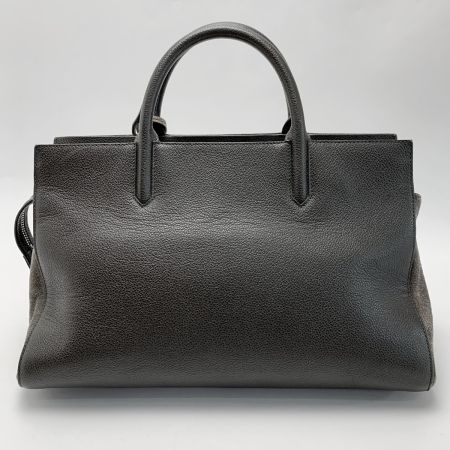  SAINT LAURENT(Yves Saint Laurent) グレー レザー×スウェード グレー 2WAYバッグ レディース