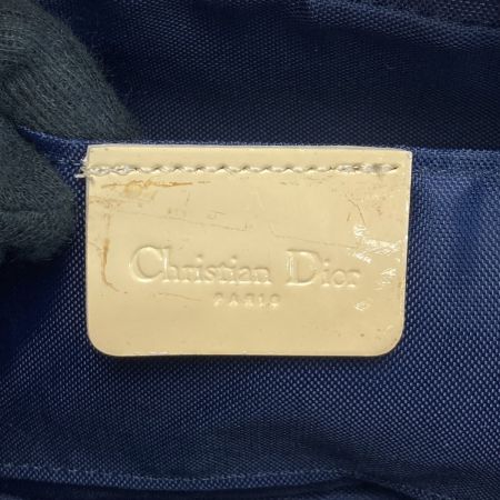  Christian Dior クリスチャンディオール トロッター ロマンティック No.1 アクセサリーポーチ BO D 1004 ホワイト×スカイブルー ハンドバッグ
