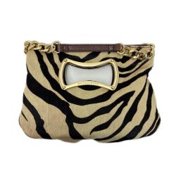 MICHAEL KORS マイケルコース クラッチバッグ カーフレザー 30F71SGC1H タイガー レディース ゴールド金具 保存袋有 Bランク