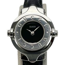☆☆ GUCCI グッチ バングル ブラック 6600L クオーツ 腕時計 レディースウォッチ Cランク