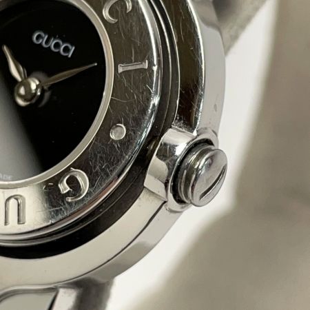  GUCCI グッチ バングル ブラック 6600L クオーツ 腕時計 レディースウォッチ