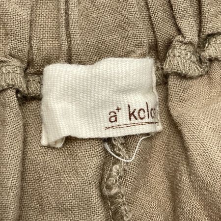  a+koloni リネンパンツ 163023007-6 カーキ SIZE フリー レディース