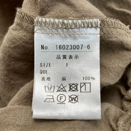  a+koloni リネンパンツ 163023007-6 カーキ SIZE フリー レディース