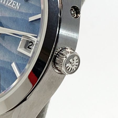  CITIZEN シチズン 砂紋 和紙文字盤 350本限定 AQ4100-65H ブルーグレー ソーラー メンズ 腕時計 箱有