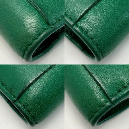  BOTTEGA VENETA ボッテガヴェネタ カセットマキシ イントレチャート P01651205P グリーン 2つ折り財布 レザー レディース ゴールド金具 袋有