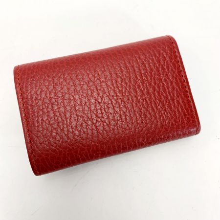  GUCCI グッチ プチマーモント レザー 456118 レッド キーケース キーホルダー