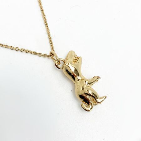  COACH コーチ パヴェ レキシー ネックレス ゴールド メッキ ラインストーン 恐竜