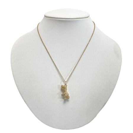  COACH コーチ パヴェ レキシー ネックレス ゴールド メッキ ラインストーン 恐竜