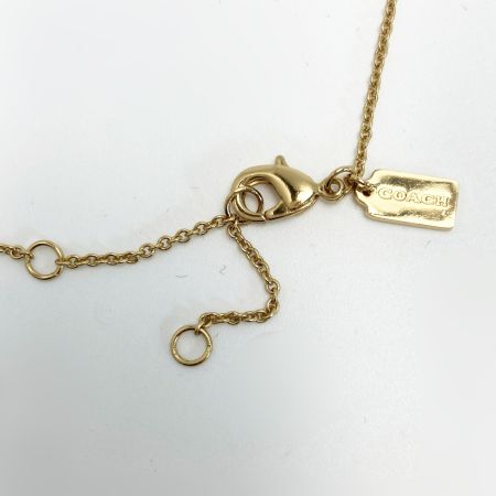  COACH コーチ パヴェ レキシー ネックレス ゴールド メッキ ラインストーン 恐竜