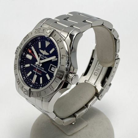 BREITLING ブライトリング アベンジャー2 GMT A32390 ブラック 自動巻き メンズ 腕時計 箱・取説有 AVENGER