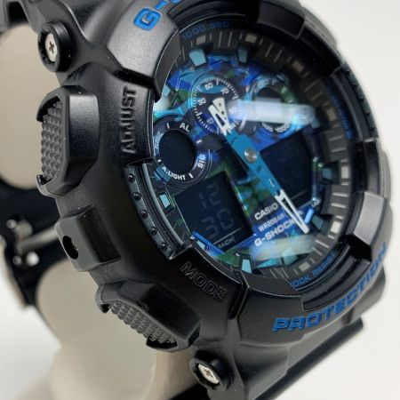  CASIO カシオ CASIO デジアナウォッチ カモフラージュ GA-100CB-1AJF ブラック クォーツ