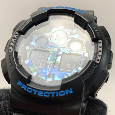  CASIO カシオ CASIO デジアナウォッチ カモフラージュ GA-100CB-1AJF ブラック クォーツ