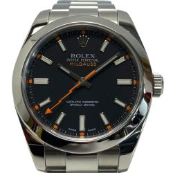 ☆☆ ROLEX ロレックス ミルガウス P番 116400 ブラック 自動巻き メンズ 腕時計 箱・ギャランティ有 Bランク