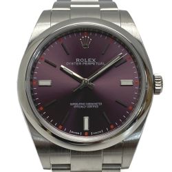 ☆☆ ROLEX ロレックス オイスターパーペチュアル 39 114300 レッドグレープ 自動巻き メンズ 腕時計 箱・ギャランティ有 Bランク