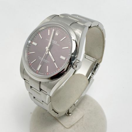  ROLEX ロレックス オイスターパーペチュアル 39 114300 レッドグレープ 自動巻き メンズ 腕時計 箱・ギャランティ有