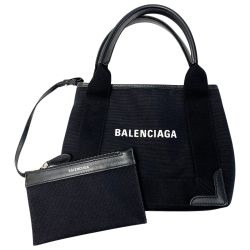☆☆ BALENCIAGA バレンシアガ ネイビーカバ XS 390346 ブラック 2WAYバッグ  レディース ショルダーストラップ・ポーチ有 Cランク