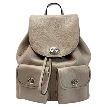  COACH コーチ レザー 37582 グレージュ バッグ リュック レディース