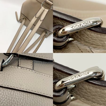  COACH コーチ レザー 37582 グレージュ バッグ リュック レディース