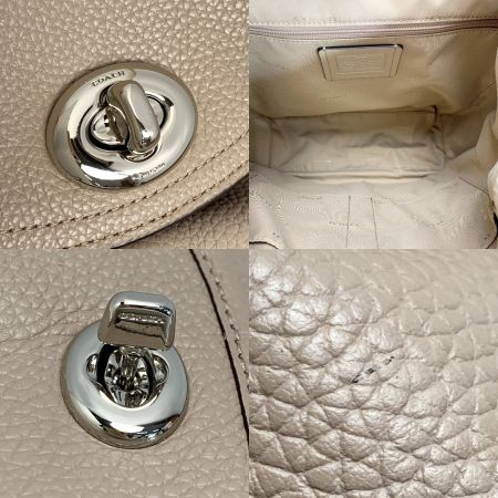  COACH コーチ レザー 37582 グレージュ バッグ リュック レディース