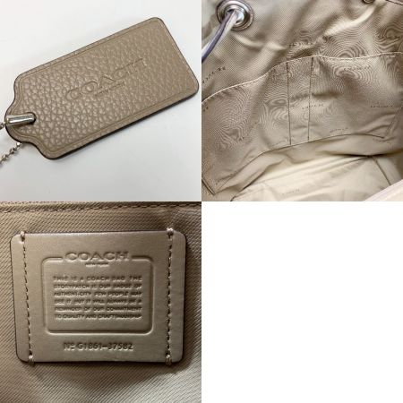  COACH コーチ レザー 37582 グレージュ バッグ リュック レディース