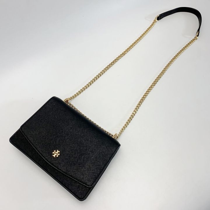 TORY BURCH トリーバーチ エマーソン 63982 ブラック チェーンショルダーバッグ レディース ゴールド金具 TORY BURCH トリーバーチ エマーソン 63982 ブラック チェーン