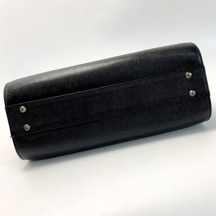 BURBERRY バーバリー レザー ブラック ミニボストンバッグ ドラム型