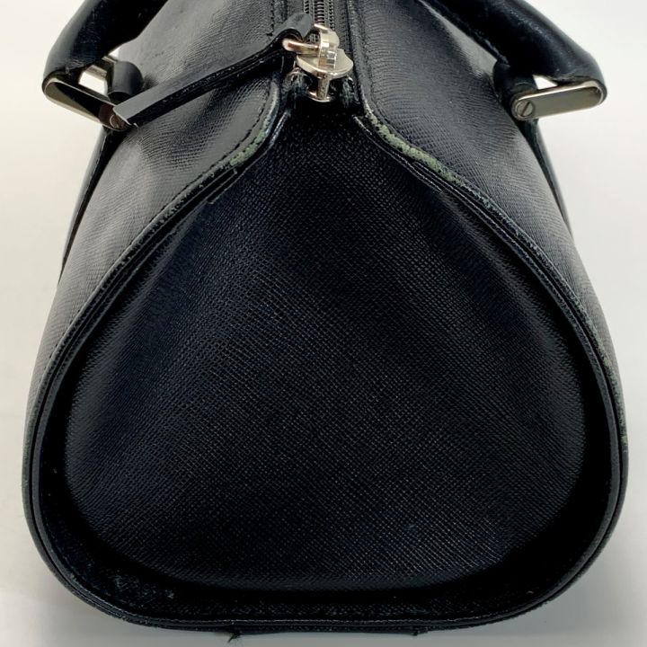 BURBERRY バーバリー レザー ブラック ミニボストンバッグ ドラム型