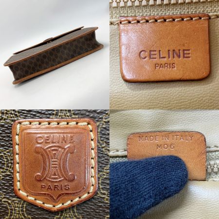  CELINE セリーヌ マカダム柄 PVC ヴィンテージ ブラウン クラッチバッグ 