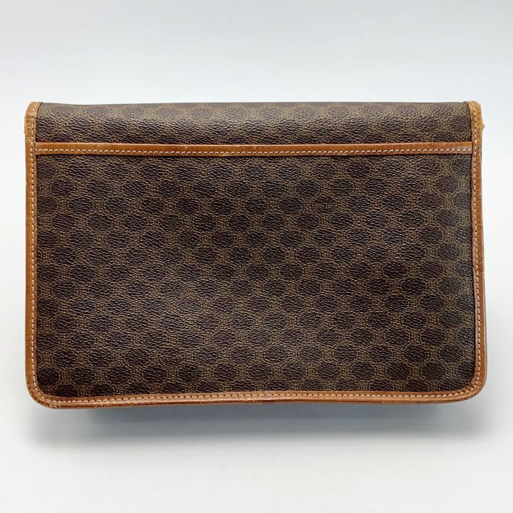 CELINE セリーヌ マカダム柄 PVC ヴィンテージ ブラウン クラッチ