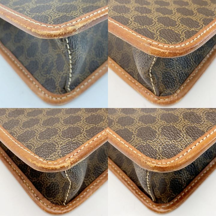 CELINE セリーヌ マカダム柄 PVC ヴィンテージ ブラウン クラッチ