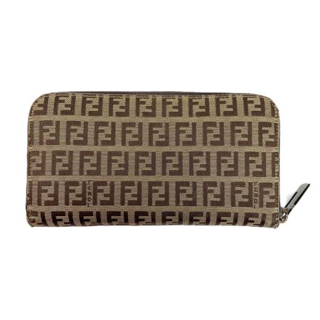 FENDI フェンディ ラウンドファスナー財布 ズッキーノ 2266.8M0024.028 ブラウン ラウンドファスナー