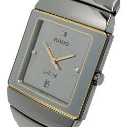 ☆☆ RADO ラドー ジュビリー 3Pダイヤ デイト 152.0332.3 クォーツ メンズ 腕時計 jubile Aランク