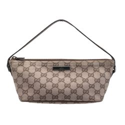 ☆☆ GUCCI グッチ GGキャンバス アクセサリーポーチ 039・1103・2123 ピンク/ブラウン ハンドバッグ Bランク