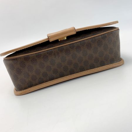  CELINE セリーヌ マカダム柄/サークル金具 M14 ブラウン ショルダーバッグ ストラップ調節可 レディース 