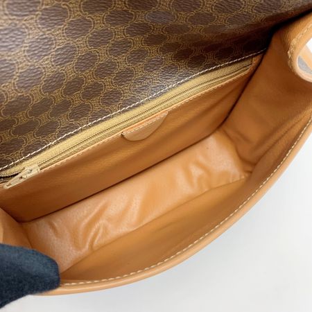  CELINE セリーヌ マカダム柄/サークル金具 M14 ブラウン ショルダーバッグ ストラップ調節可 レディース 