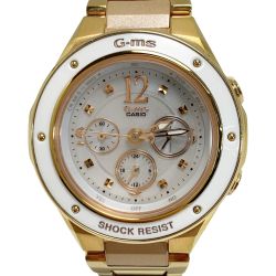 ☆☆ CASIO カシオ Baby-G  ステンレススチール MSA-7100DJ-4AJF ゴールド 電波ソーラー 腕時計 Bランク