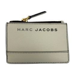 ☆☆ MARC JACOBS マークジェイコブス カードケース キーリング付 M0015056 272 アイボリー 財布 コインケース パスケース Cランク