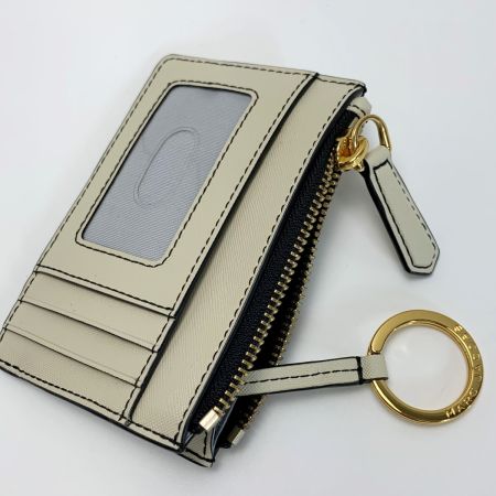  MARC JACOBS マークジェイコブス カードケース キーリング付 M0015056 272 アイボリー 財布 コインケース パスケース