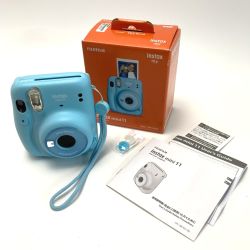 ☆☆ FUJIFILM フジフィルム instax mini11 チェキ 箱付き インスタントカメラ mini11 スカイブルー Bランク