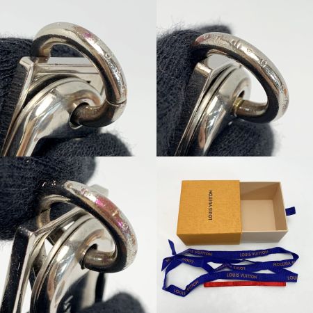  LOUIS VUITTON ルイヴィトン コリエ・プラーク Vスクエア M61984 シルバー アクセサリー ネックレス トップのみ