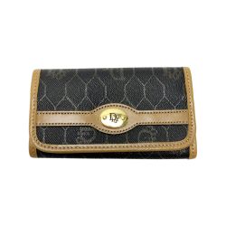 ☆☆ Christian Dior クリスチャンディオール ６連キーケース ダークグレー PVC Bランク